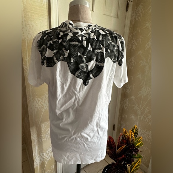Marcel Burlon LEONARDO SNAKE-PRINT T-SHIRT WHITE/BLACK IN WHITE MULTICOLOR Large - Picture 9 of 9